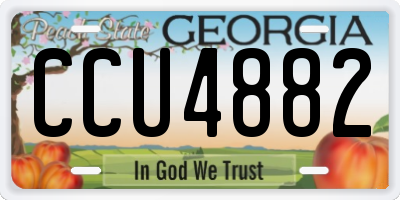 GA license plate CCU4882