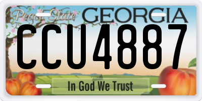 GA license plate CCU4887