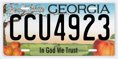 GA license plate CCU4923