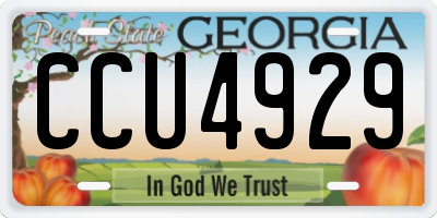 GA license plate CCU4929
