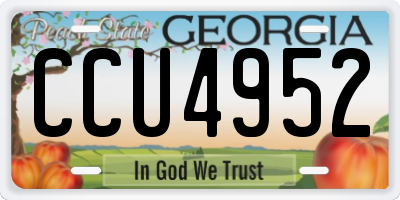 GA license plate CCU4952