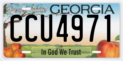 GA license plate CCU4971