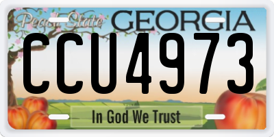 GA license plate CCU4973