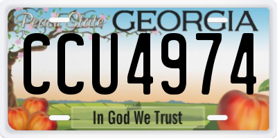 GA license plate CCU4974
