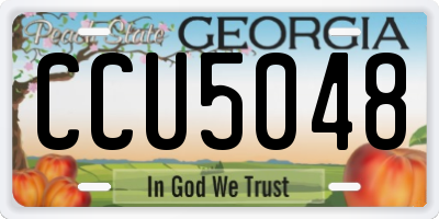 GA license plate CCU5048