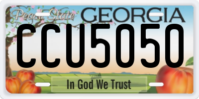 GA license plate CCU5050