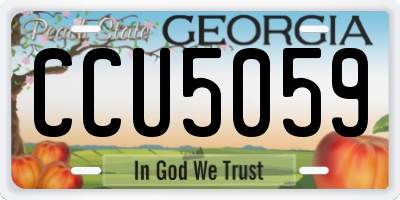 GA license plate CCU5059