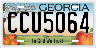GA license plate CCU5064