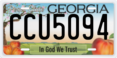 GA license plate CCU5094