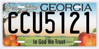 GA license plate CCU5121