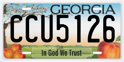 GA license plate CCU5126