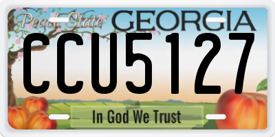 GA license plate CCU5127