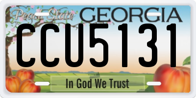 GA license plate CCU5131