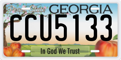 GA license plate CCU5133