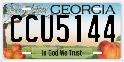 GA license plate CCU5144