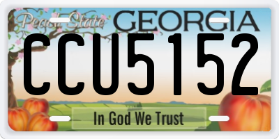 GA license plate CCU5152