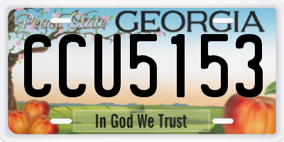 GA license plate CCU5153