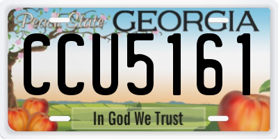 GA license plate CCU5161