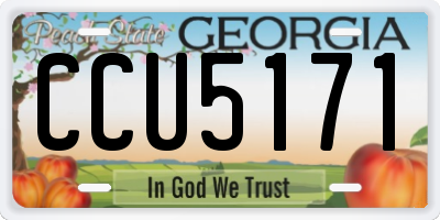 GA license plate CCU5171