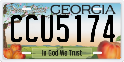 GA license plate CCU5174
