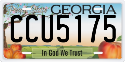 GA license plate CCU5175