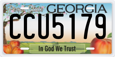 GA license plate CCU5179