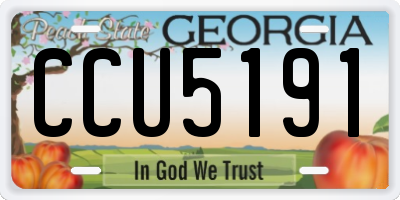 GA license plate CCU5191