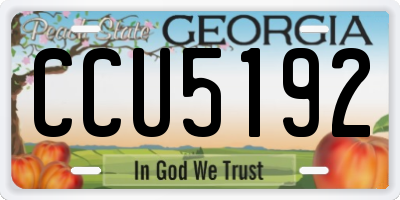 GA license plate CCU5192