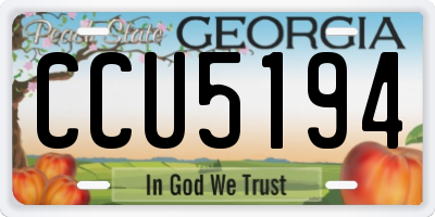 GA license plate CCU5194