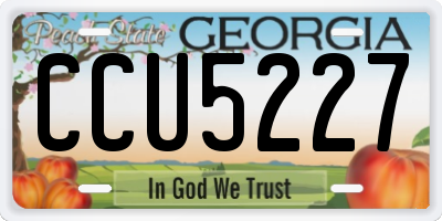 GA license plate CCU5227