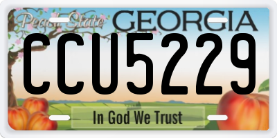 GA license plate CCU5229