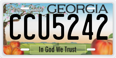 GA license plate CCU5242