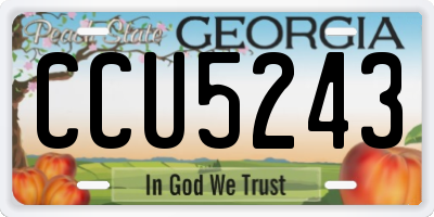GA license plate CCU5243