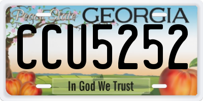 GA license plate CCU5252