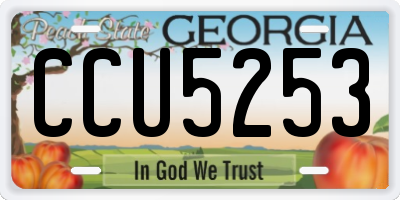 GA license plate CCU5253