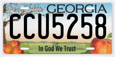 GA license plate CCU5258