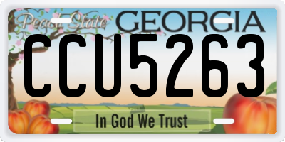 GA license plate CCU5263