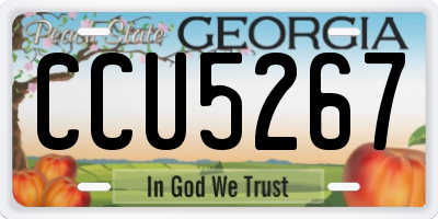 GA license plate CCU5267