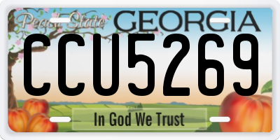 GA license plate CCU5269