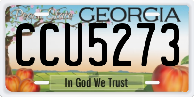 GA license plate CCU5273