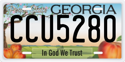 GA license plate CCU5280