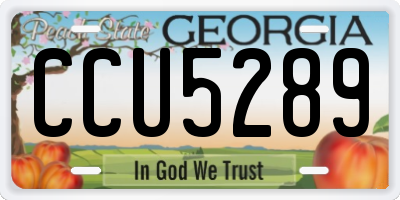GA license plate CCU5289