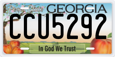 GA license plate CCU5292