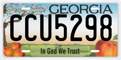 GA license plate CCU5298