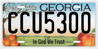 GA license plate CCU5300