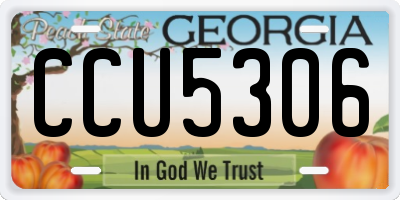GA license plate CCU5306