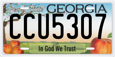 GA license plate CCU5307