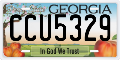 GA license plate CCU5329