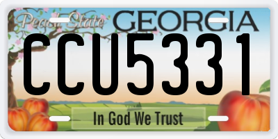 GA license plate CCU5331