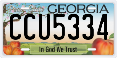 GA license plate CCU5334